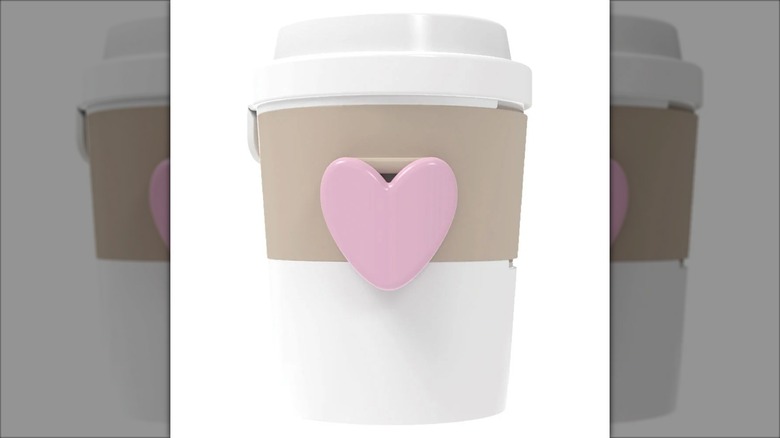 snackle box shaped like a coffee cup with heart