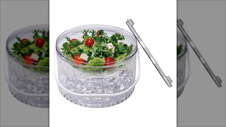 salad chiller with ice compartment
