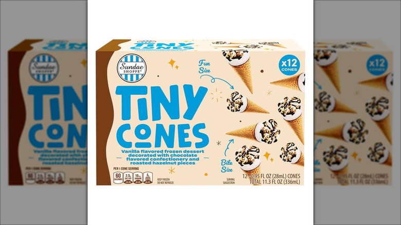 box of miniature ice cream cones