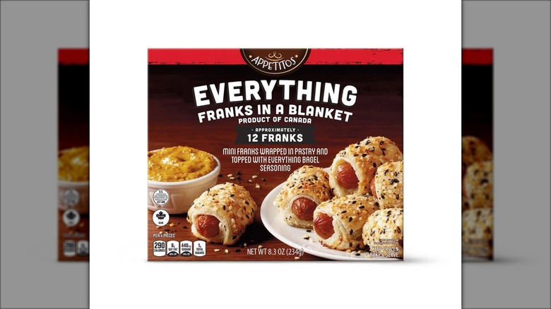 A box of everything-flavored pigs in blankets from Appetitos