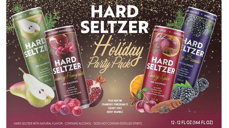 advertisement for holiday hard seltzers from aldi