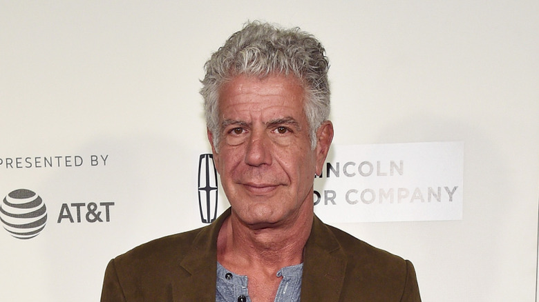anthony bourdain on the red carpet