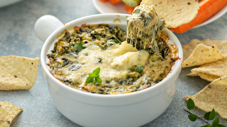 Cheesy spinach dip