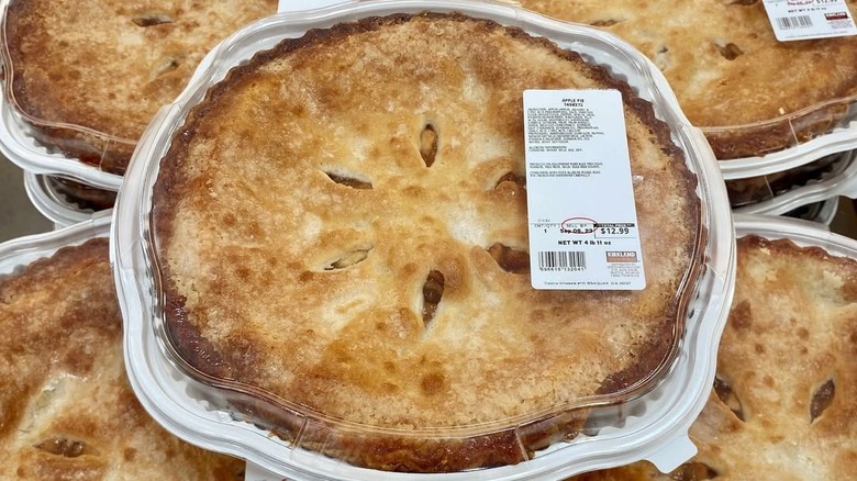 Costco apple pies on display