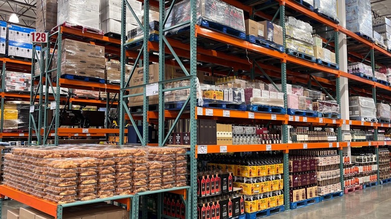 The interior of a Costco store