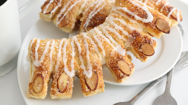 bear claw on white plate