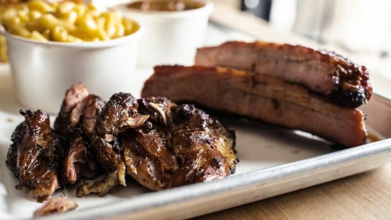 Food from the 5 Star BBQ Company in Utah