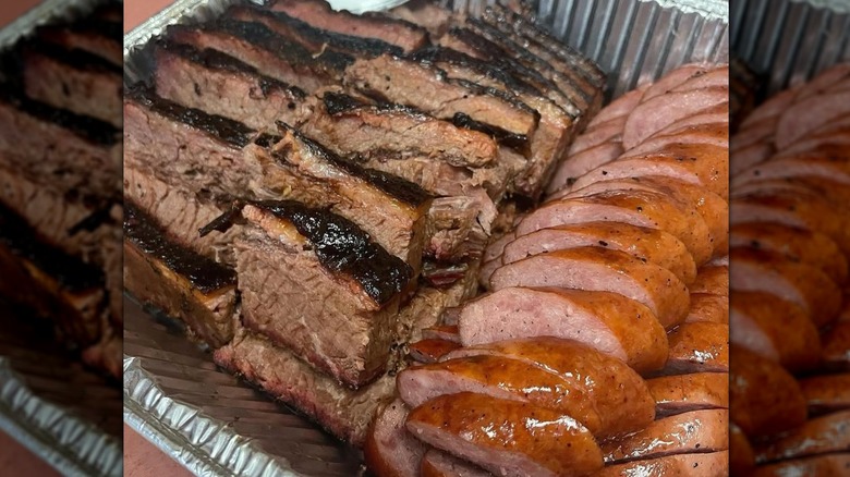 Food from Blue Door Smokehouse in Kentucky