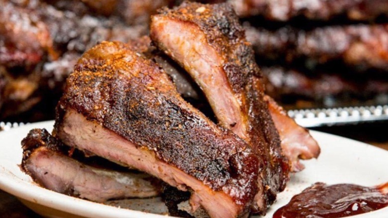 Ribs from Buck's Naked BBQ & Studio Bar in Maine