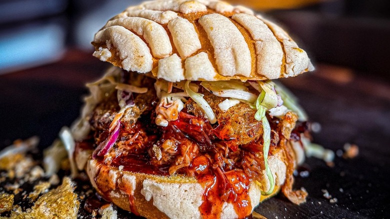 A burger from Burnt Bean Company in Texas