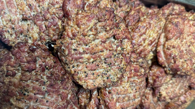 Burger patties from Federal Hill Smokehouse in Pennsylvania