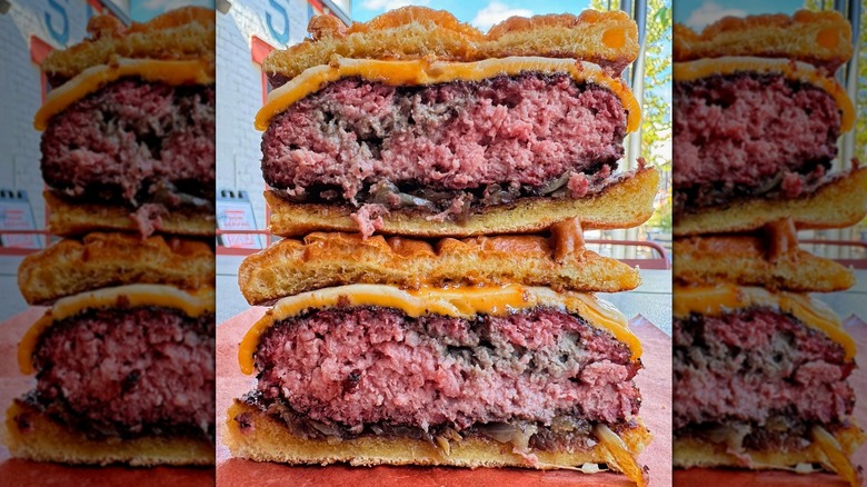 A meat burger from Fox Bros Bar-B-Q in Georgia