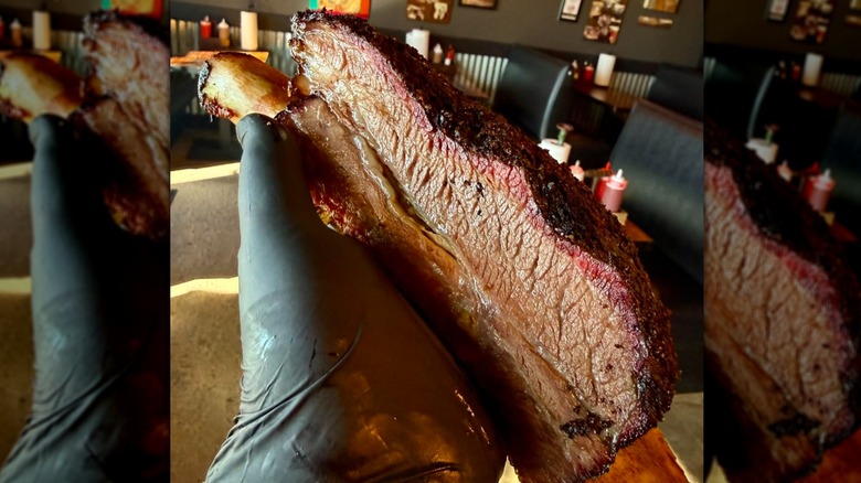 A rib from Mac's BBQ in Oklahoma