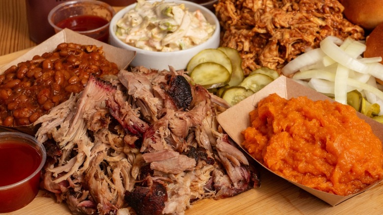 Food from Slows Bar BQ in Michigan