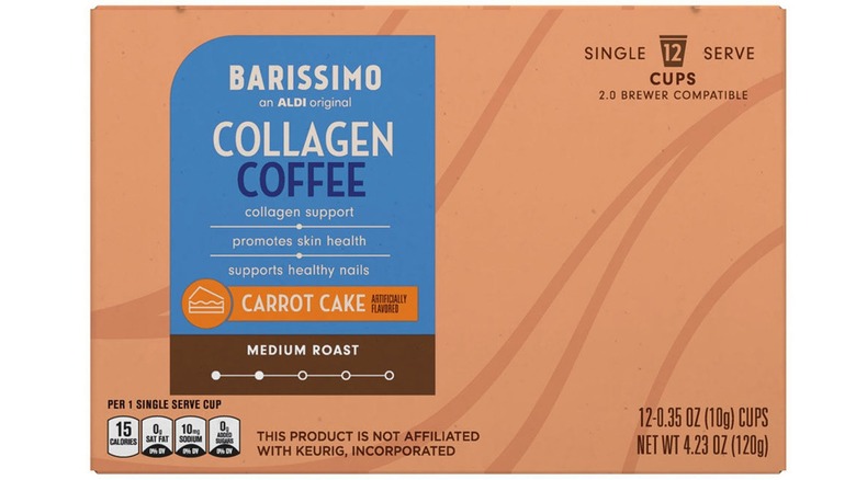 Barissimo Collagen Carrot Cake flavor coffee cups