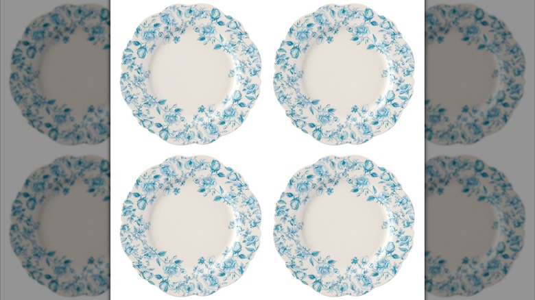 Four Crofton Scalloped Plates