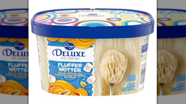 A gallon of Kroger Fluffernutter Ice Cream