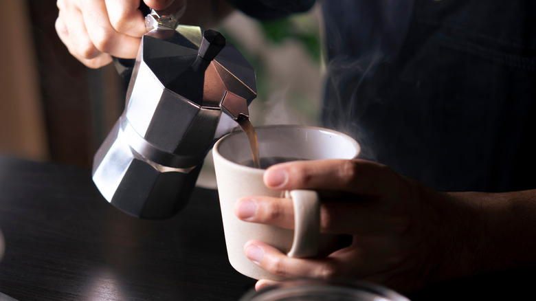 Miniature coffee put and cup