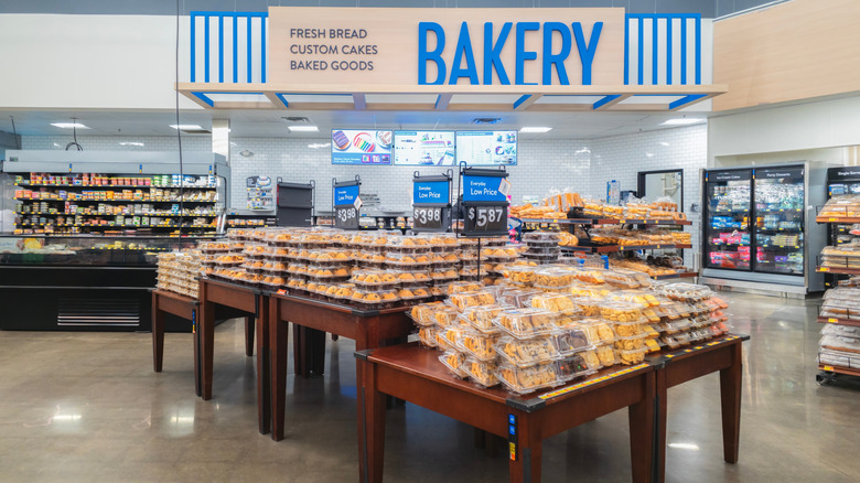 A shot of the bakery inside a Walmart store