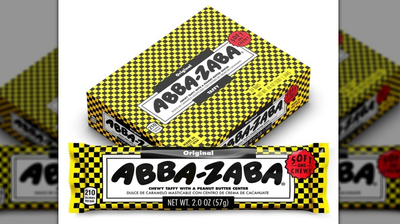 A box of Abba-Zaba bars and a single Abba-Zaba bar