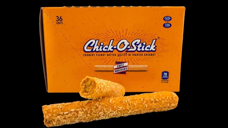 A box of Chick-O-Sticks