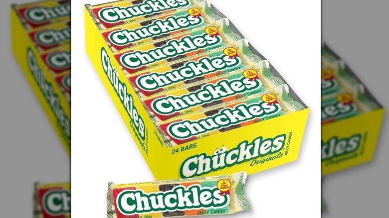 A box of Chuckles jelly candies