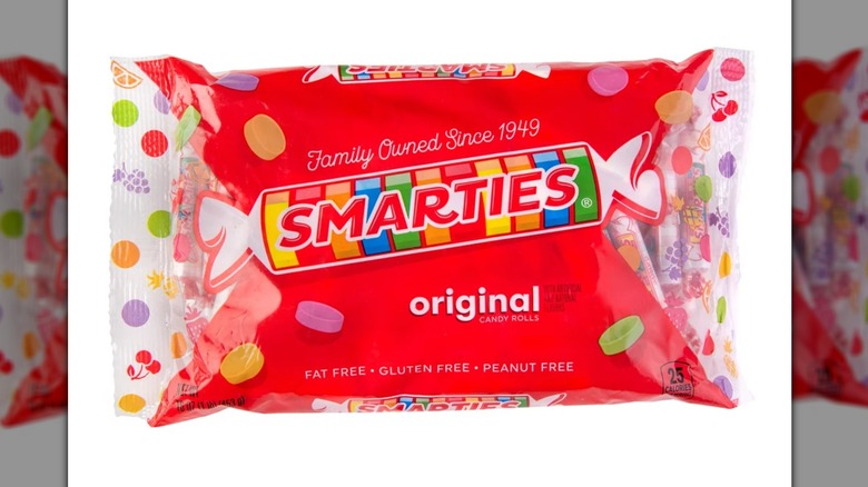 A 1-pound bag of Smarties