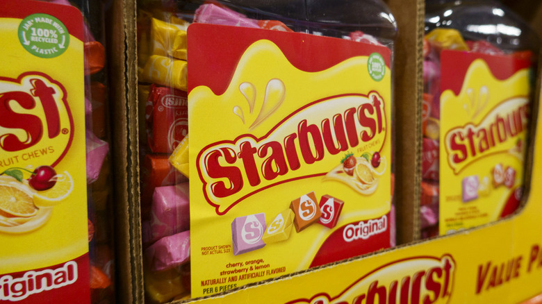 Starburst fruit chews in a store