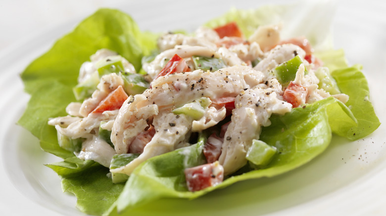 Chicken salad lettuce cups