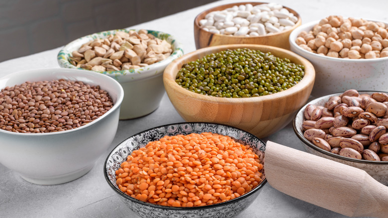 A selection of pulses in bowls