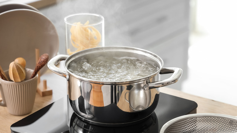 pot of boiling water on stovetop