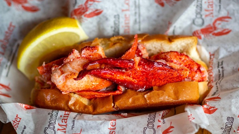 Lobster roll from Cousins Maine Lobster