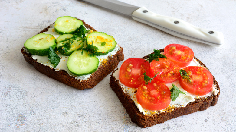 Cream cheese sandwiches