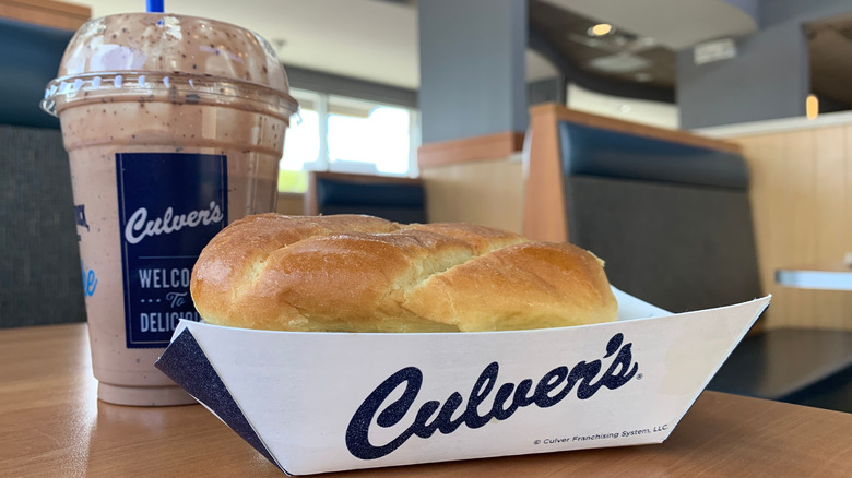 Culver's fish sandwich and a milkshake