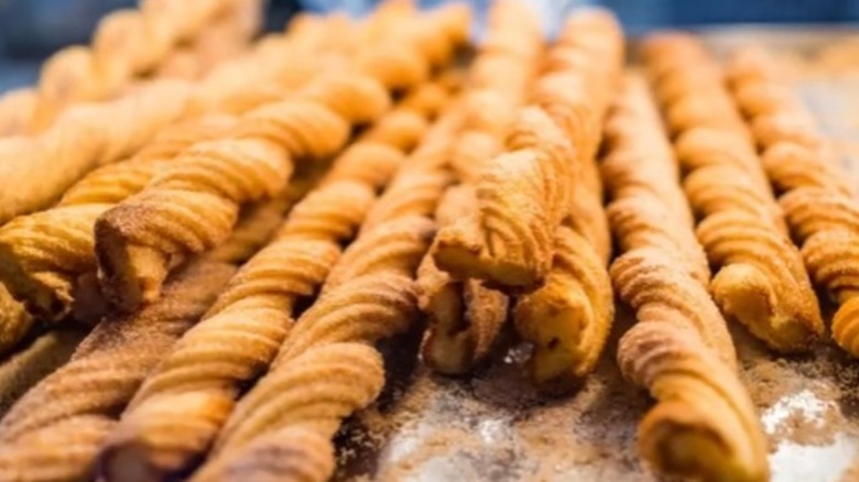 A tray of Costco twisted churros