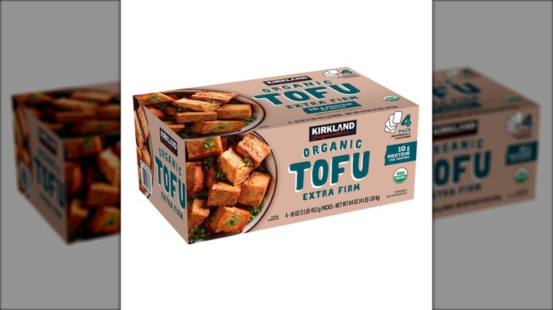 kirkland signature tofu in brown box