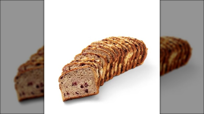 spread slices of blueberry breakfast bread from target