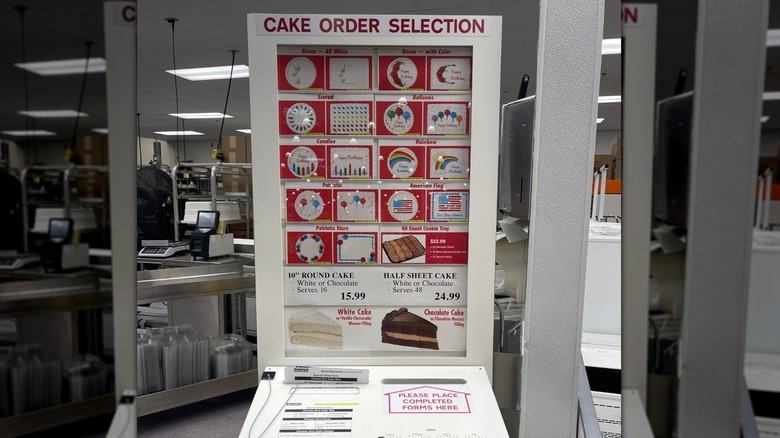 A photo of the Costco custom cake order kiosk