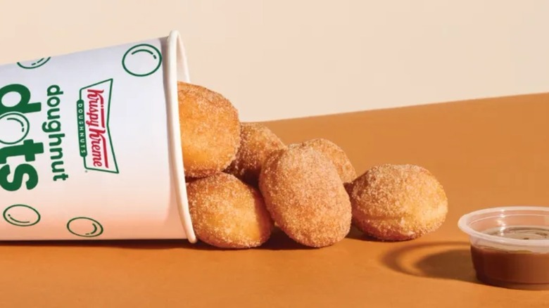 krispy kreme donut dots with sauce