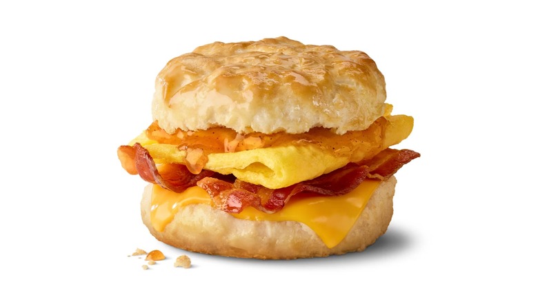 honey brown butter breakfast sandwich with egg