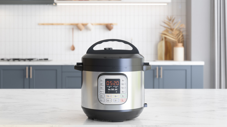 instant pot on white kitchen counter