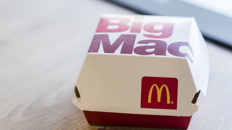 big mac clamshell container on table