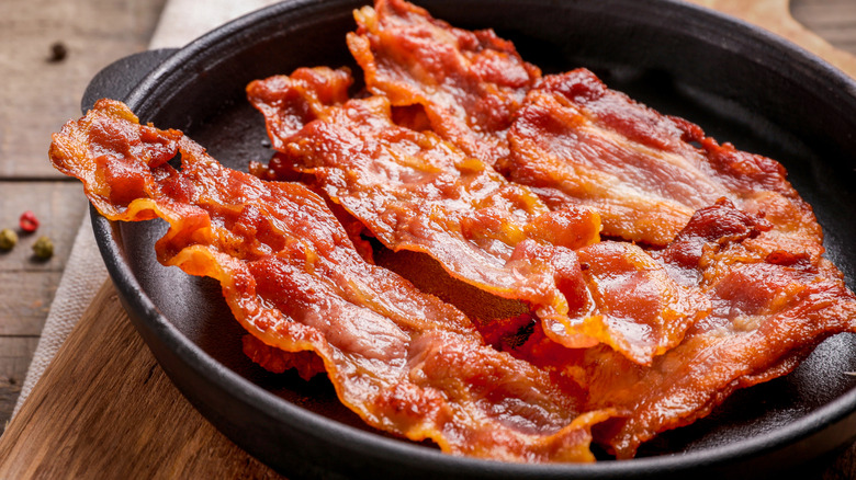 Bacon in a skillet