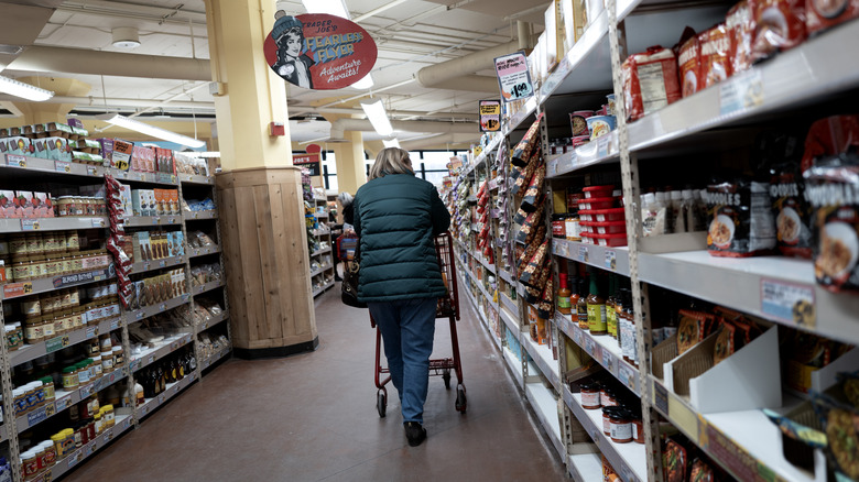 Customer shopping at Trader Joe's store
