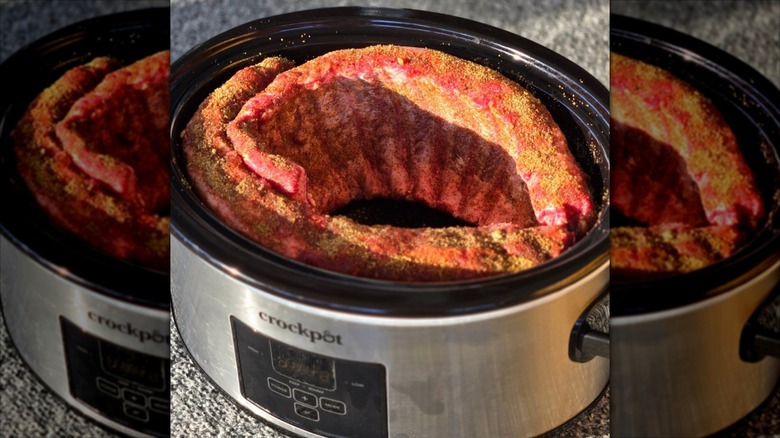ribs in slow cooker with seasoning