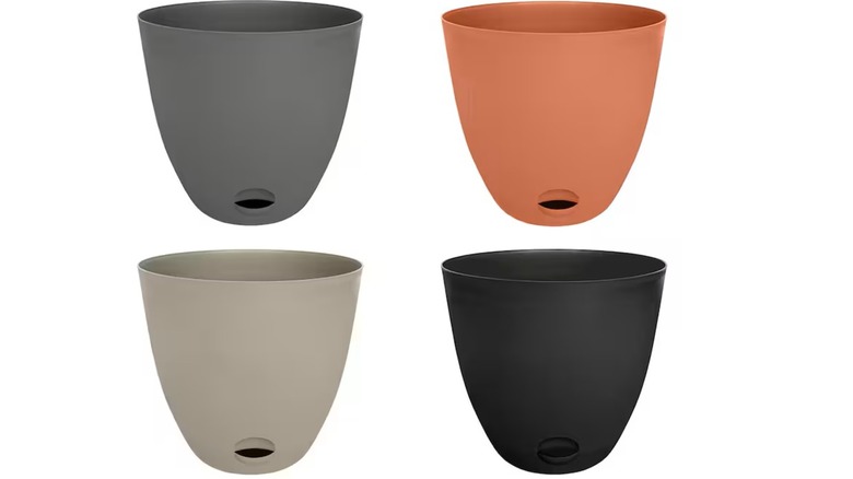 Garden Collection Self Watering Plastic Plant Pots