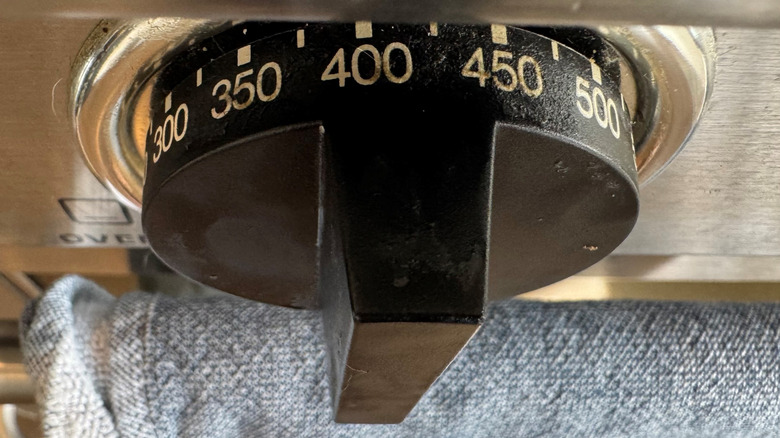 oven temperature dial
