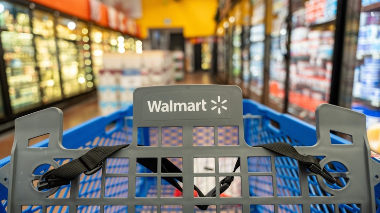 walmart shopping cart with logo