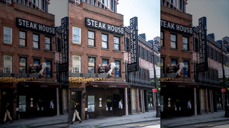 exterior of old homestead steakhouse in manhattan