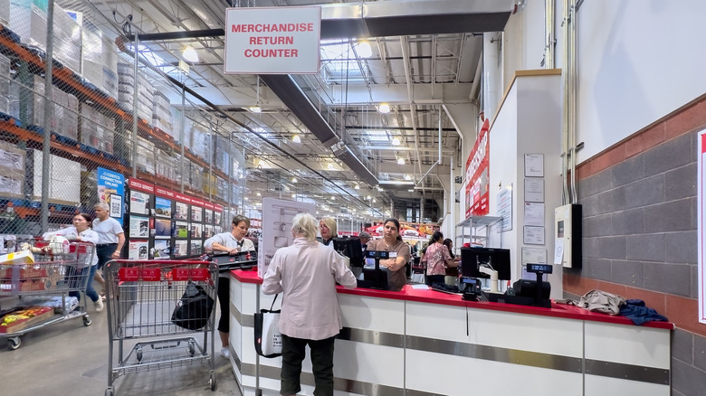 The merchandise return counter at Costco